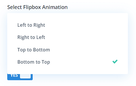 Flip Box animation options