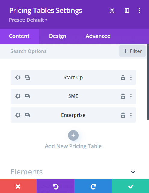 Alt text: Duplicating pricing tables