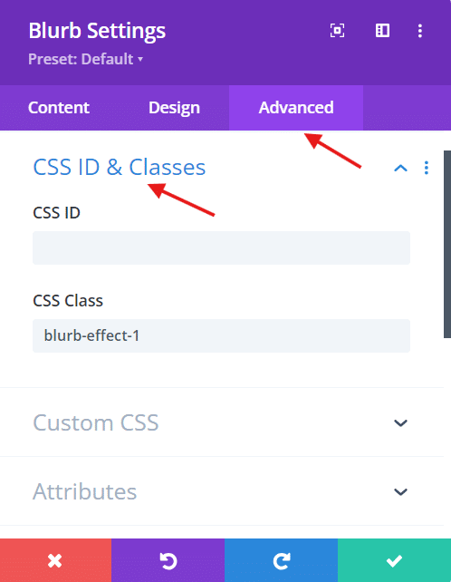 Adding CSS class to a Blurb module