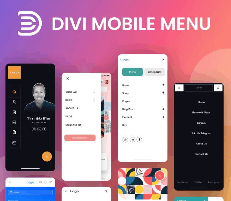 Divi Mobile Menu homepage