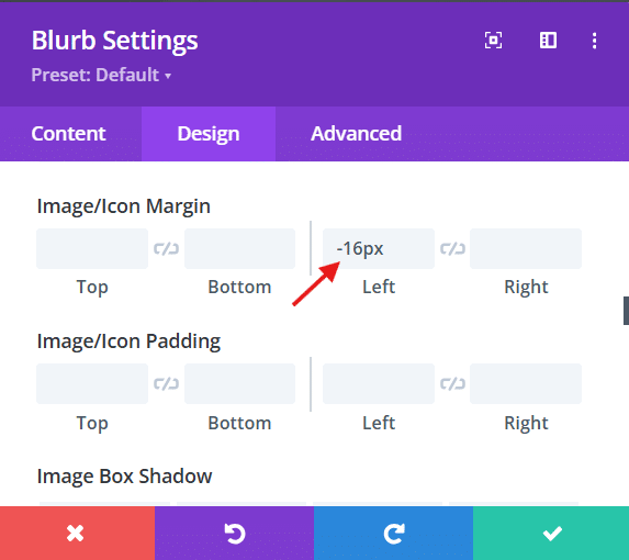 Reducing margin size