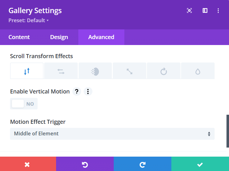 Scroll Transform Effects